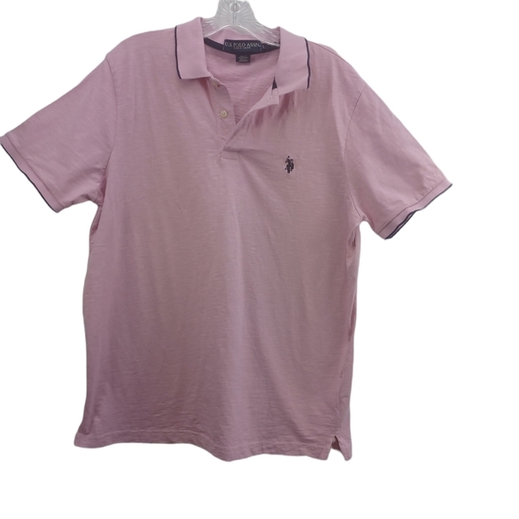 U.S. Polo Assn. Other - U.S Polo Assn. Pink Polo 3 Button short Sleeve Shirt Men's SZ L Preppy